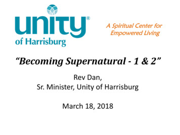 “Becoming Supernatural 1 & 2” - Unity Of Harrisburg