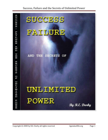 Success, Failure And The Secrets Of Unlimited Power