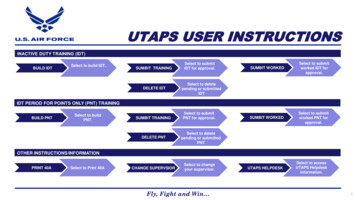 UTAPS USER INSTRUCTIONS - SOCOM