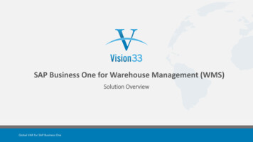 SAP Business One For Warehouse Management (WMS)