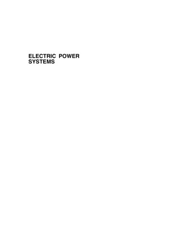 ELECTRIC POWER SYSTEMS - Pennsylvania State University