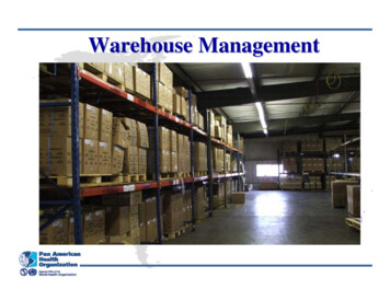 Warehouse Management - PAHO/WHO
