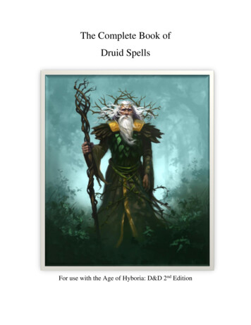 The Complete Book Of Druid Spells - Xoth 