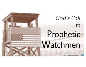To Prophetic Watchmen - BridgeBuilders