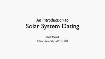 An Introduction To Solar System Dating - Ohio University