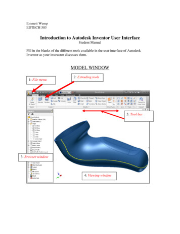 Introduction To Autodesk Inventor User Interface