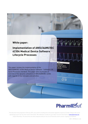 Implementation Of ANSI/AAMI/IEC 62304 Medical Device .