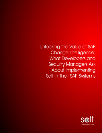 Unlocking The Value Of SAP Change Intelligence: What .