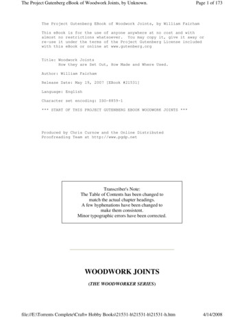 WOODWORK JOINTS