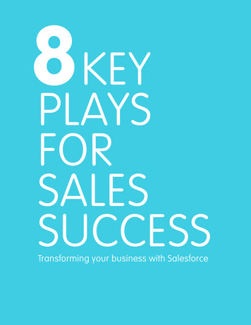 8KEY PLAYS FOR SALES SUCCESS - Customer Systems, Inc.