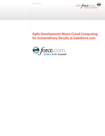 Agile Development Meets Cloud . - Salesforce Developers