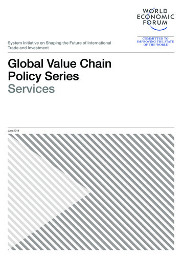 Trade And Investment Global Value Chain Policy Series Services