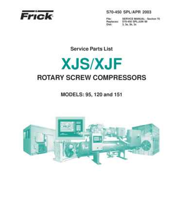 Service Parts List XJS/XJF - CDS Group