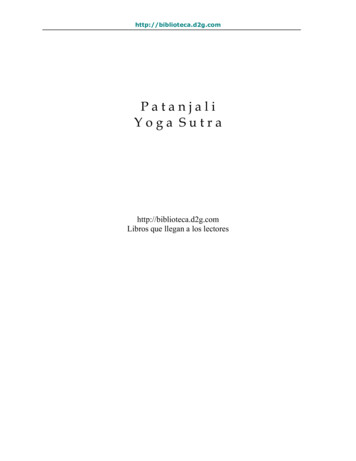 Patanjali, Yoga Sutra - Namaste Yoga - Inicio