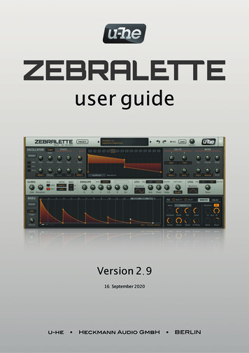 Zebralette User Guide