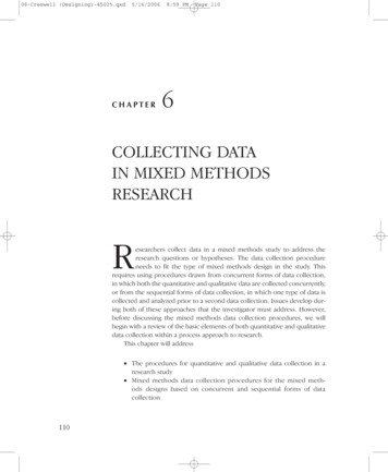 COLLECTING DATA IN MIXED METHODS RESEARCH - SAGE Publications Inc