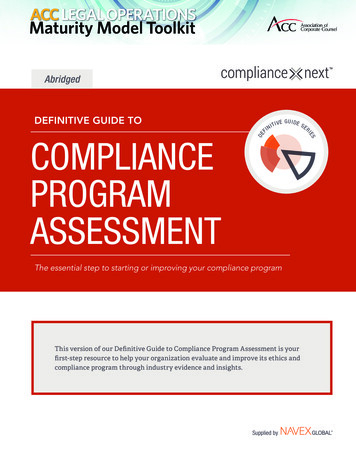 Seri D Es Compliance D Seri Program Assessment