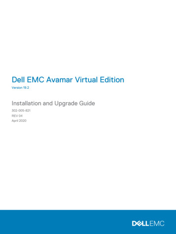 Dell EMC Avamar Virtual Edition - Usermanual.wiki