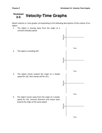 2-5 Worksheet Velocity-Time Graphs - Trunnell's Physics