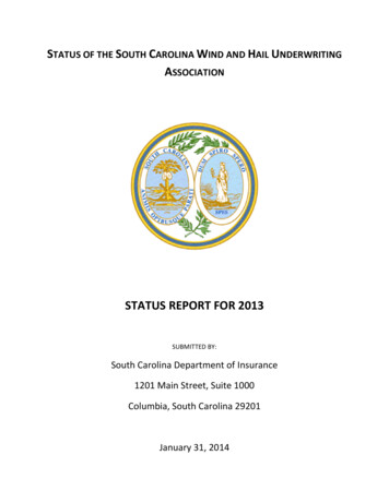 STATUS REPORT FOR 2013 - Scstatehouse.gov