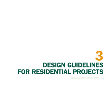 DESIGN GUIDELINES FOR RESIDENTIAL PROJECTS - Alameda County, California