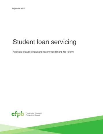 Student Loan Servicing - Consumer Financial Protection Bureau