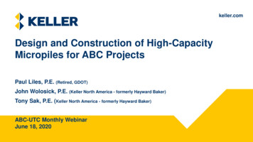 Design Construction Of Micropiles In ABC Projects