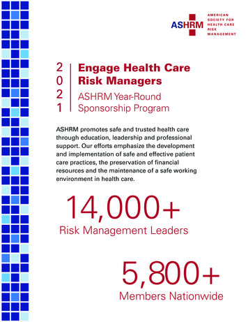 Risk Management Leaders 5800 - ASHRM