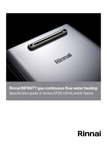 Rinnai INFINITY Gas Continuous Flow Water Heating