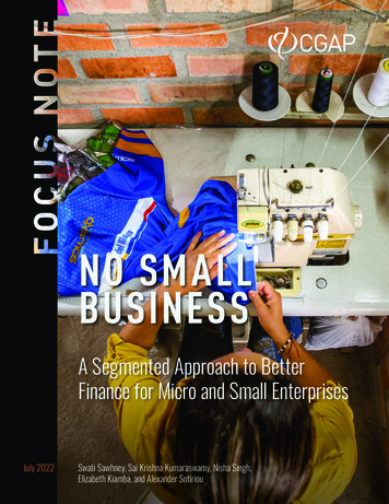 No Small Business - Cgap