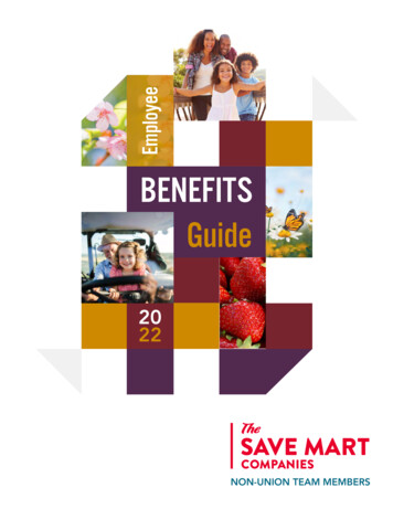 2022 Save Mart Active Non-Union Team Members Employee Benefits Guide