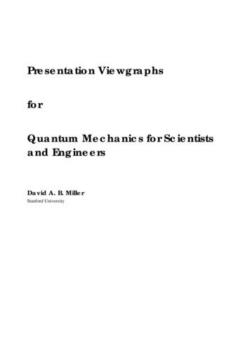 Quantum Mechanics For Scientists And Engineers - USB