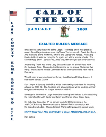 CALL OF THE ELK - Benevolent And Protective Order Of Elks