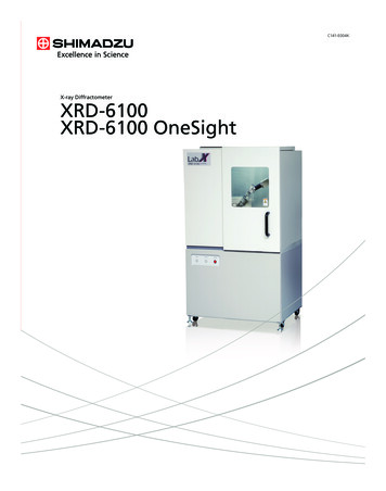 XRD-6100 XRD-6100 OneSight XRD-6100 XRD-6100 OneSight - Shimadzu