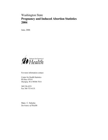 Pregnancy And Induced Abortion Statistics - 2004