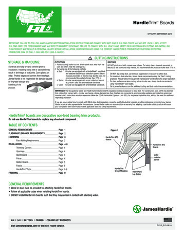 TR1510 HardieTrim HZ5 Installation Instructions LR