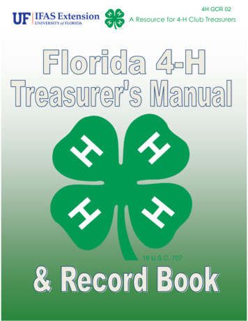 A Resource For 4-H Club Treasurers