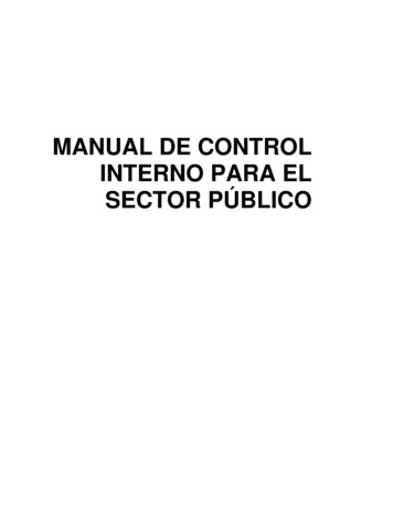Manual De Control Interno Para El Sector Público