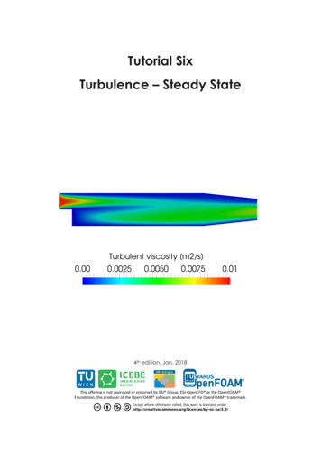 Tutorial Six Turbulence Steady State - CFD