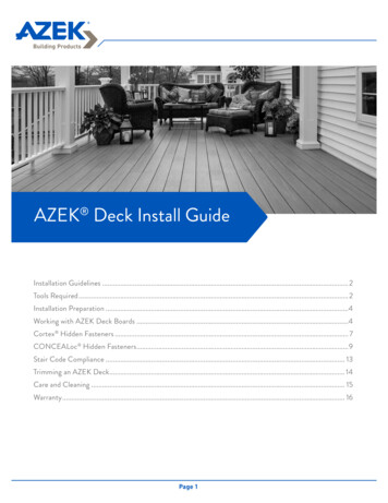 AZEK Deck Install Guide - Lowe's