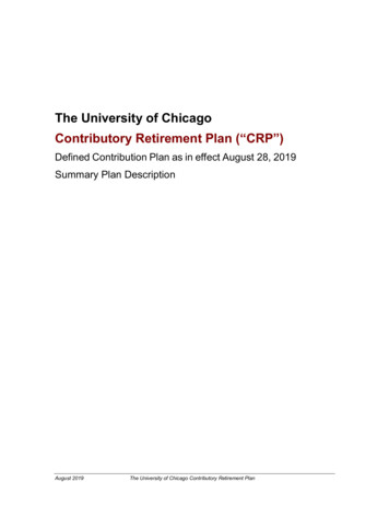 The University Of Chicago Contributory Retirement Plan (