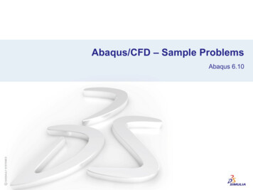 Abaqus/CFD Sample Problems - University Of Chicago