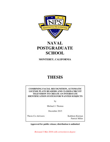 NAVAL POSTGRADUATE SCHOOL - Defense Technical Information Center
