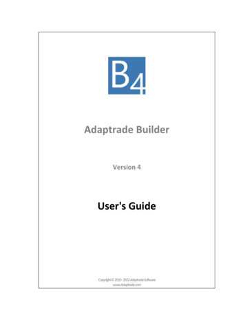 User's Guide - Adaptrade