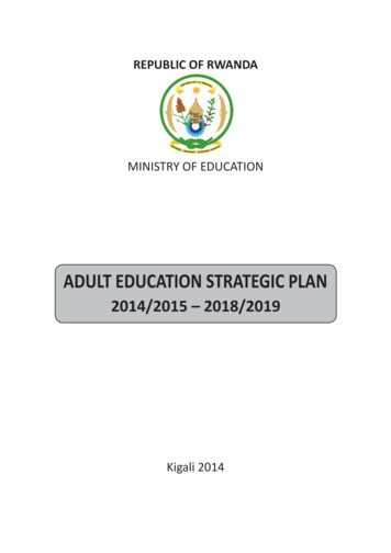Adult Literacy Strategic Plan - MINEDUC:Ministry Of Education