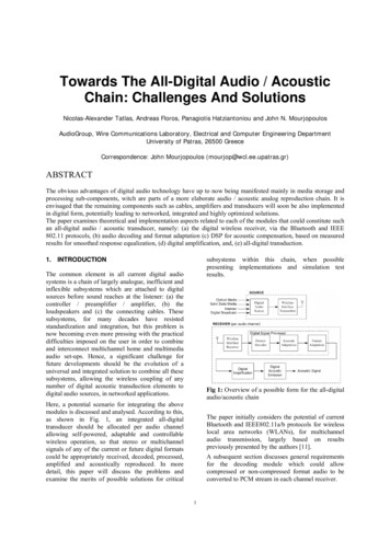Towards The All-Digital Audio / Acoustic Chain: Challenges And Solutions