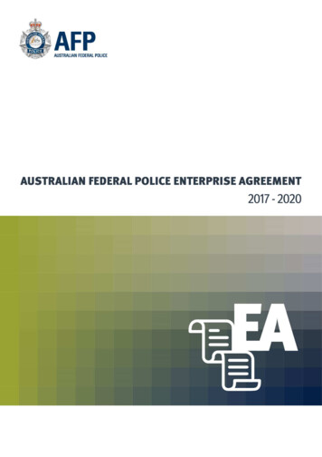AFP Enterprise Agreement 2017-2020 - Australian Federal Police