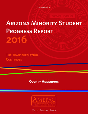 Arizona Minority Student Progress Report 2016