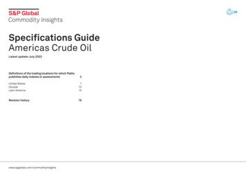 Specifications Guide Americas Crude Oil - S&P Global