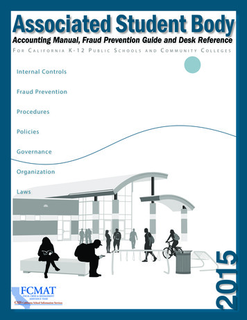Accounting Manual, Fraud Prevention Guide And Desk Reference - FCMAT